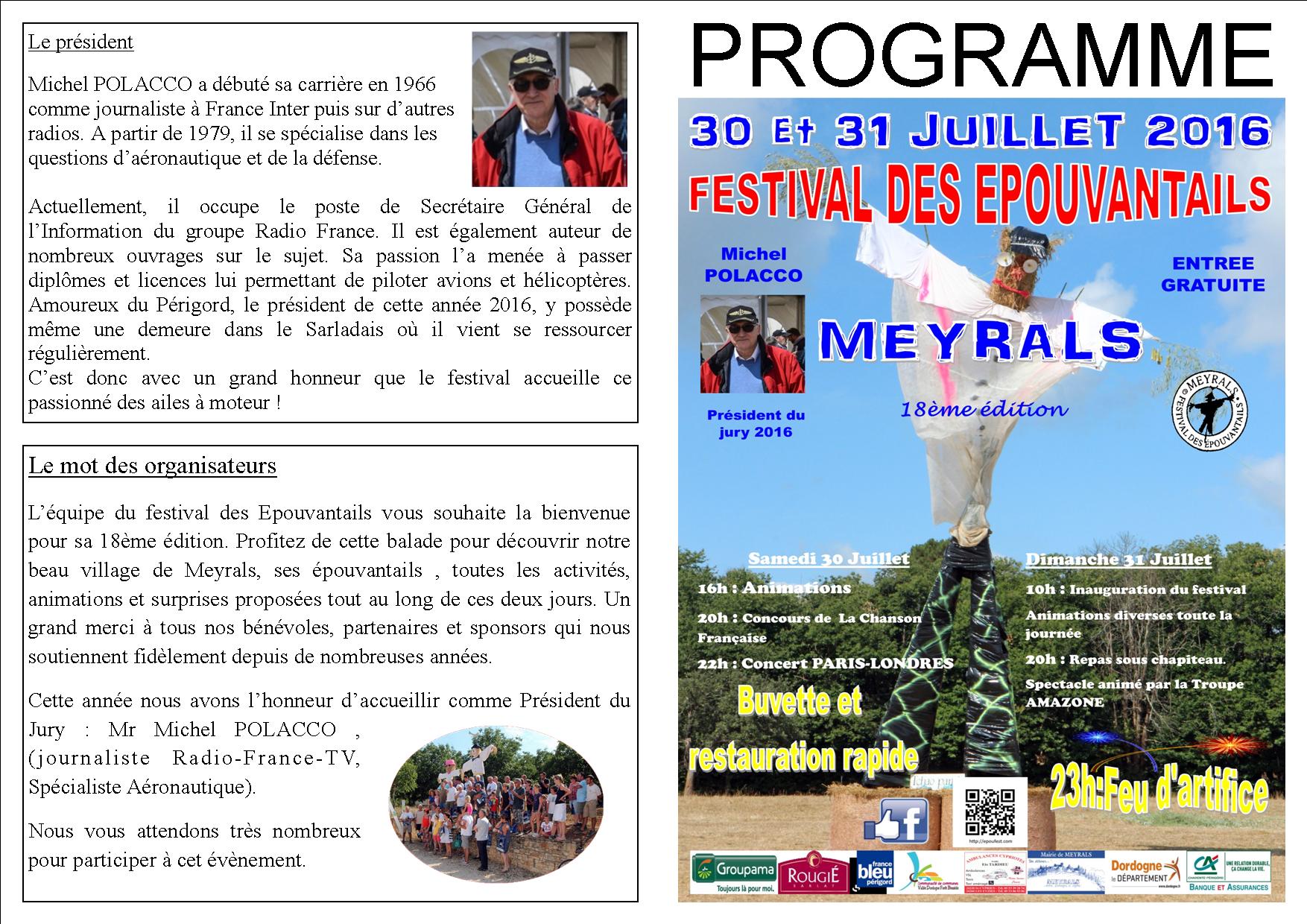 programme Epouvantails 2016